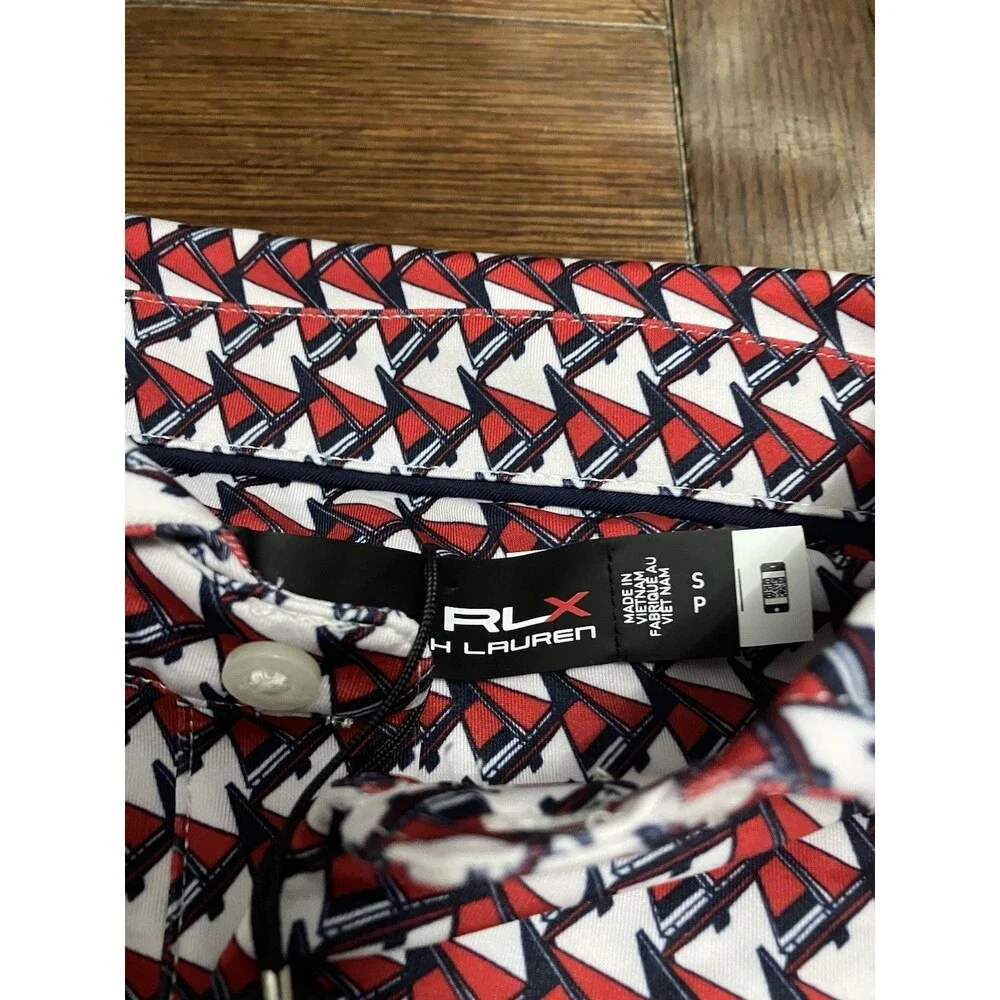 NWT MEN'S RALPH LAUREN RLX POLO, SIZE Small COLOR: RED SAILBOAT The Peninsula